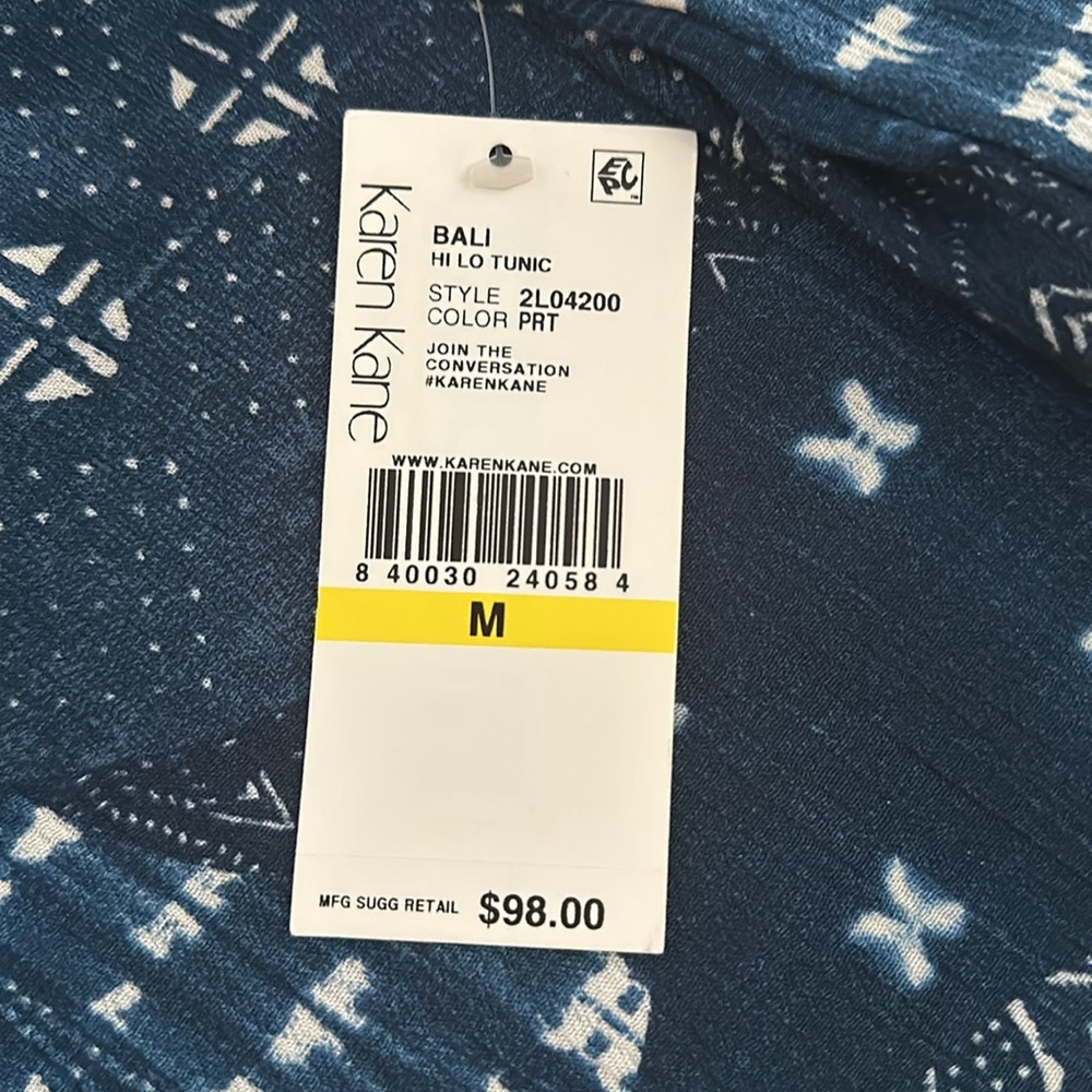NWT Karen Kane Loose Fit Hi Lo Tunic  M (could fit M-XL) - Picture 4 of 5